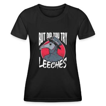 Docteur Docteur Dictons Thérapie de sangsue Épidémie Docteur - T-shirt sport Femme - noir - Devant - AI Model Female 172 light (172cm)