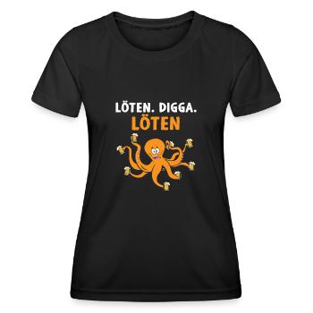 Soudure Digga Soudure Bière Buveur Bière Kraken - T-shirt sport Femme - noir - Devant - AI Model Female 172 light (172cm)