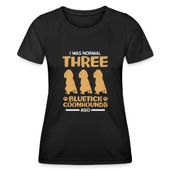 Bluetick Coonhound Gift Funny Saying - Women's Functional T-Shirt - black - Front - AI Model Female 172 light (172cm)