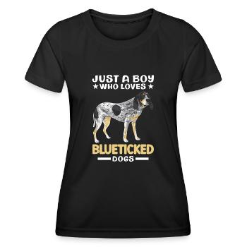 Bluetick Coonhound Gift Funny Saying - Women's Functional T-Shirt - black - Front - AI Model Female 172 light (172cm)
