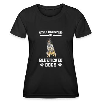 Bluetick Coonhound Gift Funny Saying - Women's Functional T-Shirt - black - Front - AI Model Female 172 light (172cm)