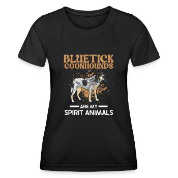 Bluetick Coonhound Gift Funny Saying - Women's Functional T-Shirt - black - Front - AI Model Female 172 light (172cm)