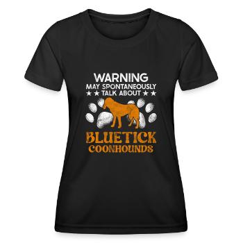 Bluetick Coonhound Gift Funny Saying - Women's Functional T-Shirt - black - Front - AI Model Female 172 light (172cm)