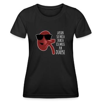Dialyse Niere Dialyseklinik - Frauen Funktions-T-Shirt - Schwarz - Vorne - AI Model Female 172 light (172cm)