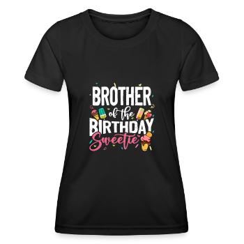 Ice Cream Party Ice Waffle Maker Anniversaire B-Day - T-shirt sport Femme - noir - Devant - AI Model Female 172 light (172cm)