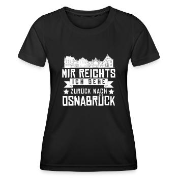 Osnabrück Gebäude Osnabrücker - Frauen Funktions-T-Shirt - Schwarz - Vorne - AI Model Female 172 light (172cm)