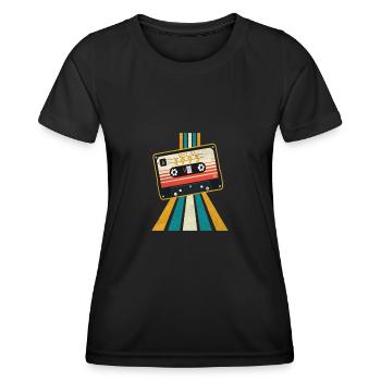 Funky Souls Retro Vintage Best Of 1993 Tape - Women's Functional T-Shirt - black - Front - AI Model Female 172 light (172cm)