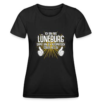 Lüneburg Spruch Lüneburger - Frauen Funktions-T-Shirt - Schwarz - Vorne - AI Model Female 172 light (172cm)