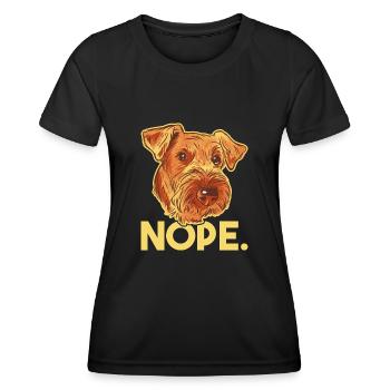 Airedale Terrier Dog - Women's Functional T-Shirt - black - Front - AI Model Female 172 light (172cm)