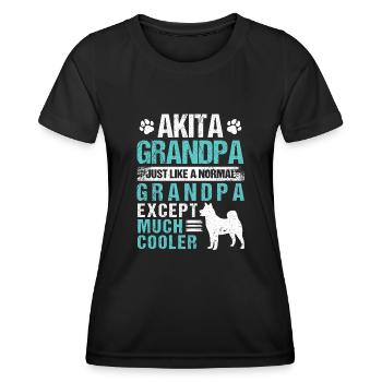 Akita Inu américain - T-shirt sport Femme - noir - Devant - AI Model Female 172 light (172cm)