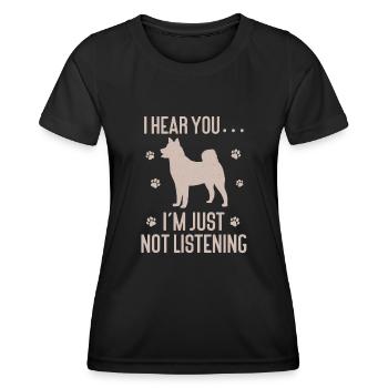 Akita Inu américain - T-shirt sport Femme - noir - Devant - AI Model Female 172 light (172cm)