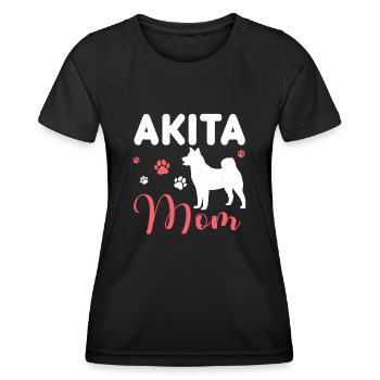 Akita Inu américain - T-shirt sport Femme - noir - Devant - AI Model Female 172 light (172cm)