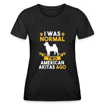 Akita Inu américain - T-shirt sport Femme - noir - Devant - AI Model Female 172 light (172cm)