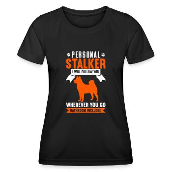 Akita Inu américain - T-shirt sport Femme - noir - Devant - AI Model Female 172 light (172cm)