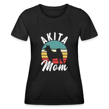 Akita Inu américain - T-shirt sport Femme - noir - Devant - AI Model Female 172 light (172cm)