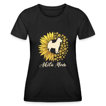 Akita Inu américain - T-shirt sport Femme - noir - Devant - AI Model Female 172 light (172cm)