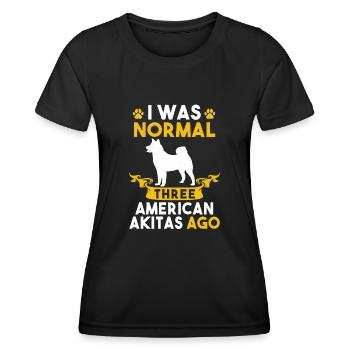 Akita Inu américain - T-shirt sport Femme - noir - Devant - AI Model Female 172 light (172cm)