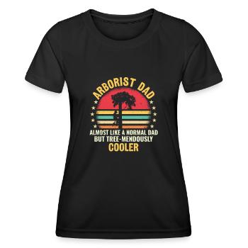 Grimpeur Arboriculteur Bûcheron Arboriculteur - T-shirt sport Femme - noir - Devant - AI Model Female 172 light (172cm)