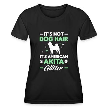 Akita Inu américain - T-shirt sport Femme - noir - Devant - AI Model Female 172 light (172cm)