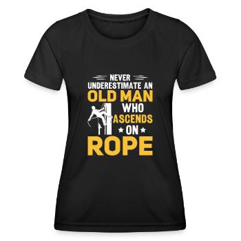 Grimpeur Arboriculteur Bûcheron Arboriculteur - T-shirt sport Femme - noir - Devant - AI Model Female 172 light (172cm)