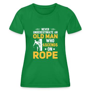Grimpeur Arboriculteur Bûcheron Arboriculteur - T-shirt sport Femme - vert - Devant - AI Model Female 172 dark (172cm)