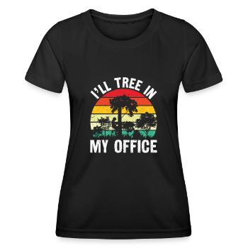 Grimpeur Arboriculteur Bûcheron Arboriculteur - T-shirt sport Femme - noir - Devant - AI Model Female 172 light (172cm)