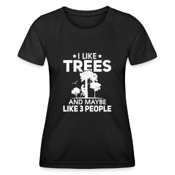 Grimpeur Arboriculteur Bûcheron Arboriculteur - T-shirt sport Femme - noir - Devant - AI Model Female 172 light (172cm)
