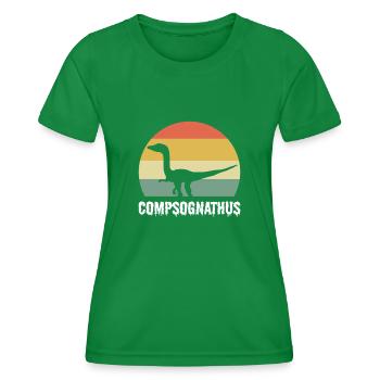 Compsognathus Dinosaur - Frauen Funktions-T-Shirt - Kelly Green - Vorne - AI Model Female 172 dark (172cm)