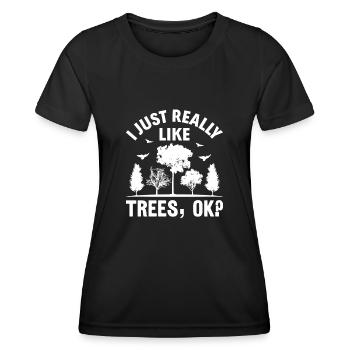 Grimpeur Arboriculteur Bûcheron Arboriculteur - T-shirt sport Femme - noir - Devant - AI Model Female 172 light (172cm)