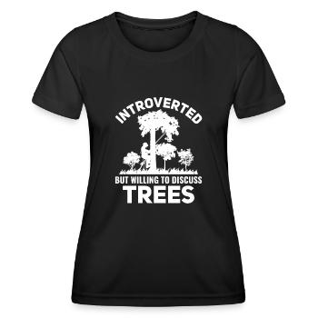 Grimpeur Arboriculteur Bûcheron Arboriculteur - T-shirt sport Femme - noir - Devant - AI Model Female 172 light (172cm)