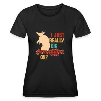 Cadeau de tatou Dicton drôle - T-shirt sport Femme - noir - Devant - AI Model Female 172 light (172cm)