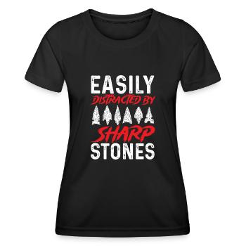 Arrowhead Hunting Pfeilspitzen Sammler - Frauen Funktions-T-Shirt - Schwarz - Vorne - AI Model Female 172 light (172cm)