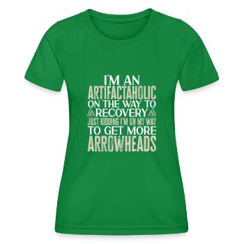 Arrowhead Hunting Arrowhead Collector - Women's Functional T-Shirt - kelly green - Front - AI Model Female 172 dark (172cm)