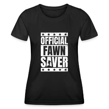 Coyote Jäger - Frauen Funktions-T-Shirt - Schwarz - Vorne - AI Model Female 172 light (172cm)