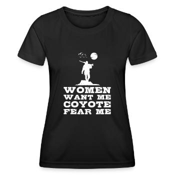 Chasseurs de coyotes - T-shirt sport Femme - noir - Devant - AI Model Female 172 light (172cm)