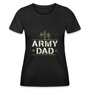 US Proud Army Dad Camo - Frauen Funktions-T-Shirt - Schwarz - Vorne - AI Model Female 172 light (172cm)
