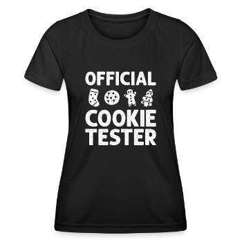 Biscuits de Noël Biscuits Cuisson Biscuits de Noël - T-shirt sport Femme - noir - Devant - AI Model Female 172 light (172cm)