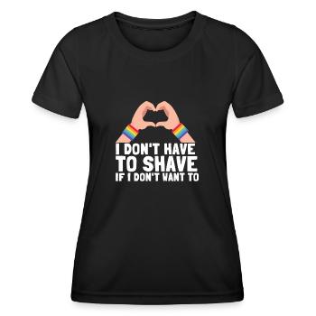 Feminist Anti Shaving Hairy Body - Women's Functional T-Shirt - black - Front - AI Model Female 172 light (172cm)