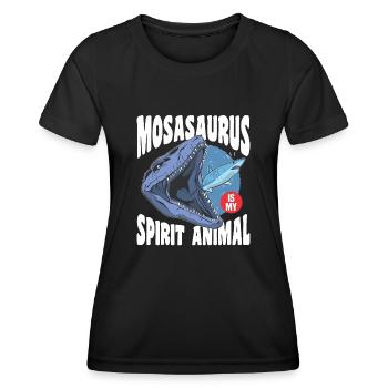 Biologiste marin Mosasaurus Temps Dinosaure - T-shirt sport Femme - noir - Devant - AI Model Female 172 light (172cm)