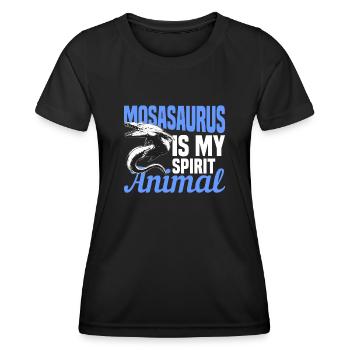Biologiste marin Mosasaurus Time Dinosaures - T-shirt sport Femme - noir - Devant - AI Model Female 172 light (172cm)