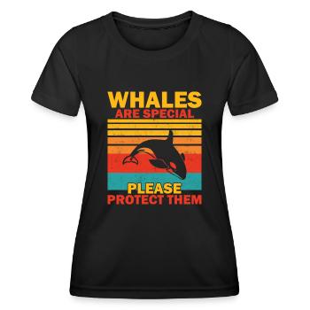 Orca Meeresbiologe Schwertwal Killerwal - Frauen Funktions-T-Shirt - Schwarz - Vorne - AI Model Female 172 light (172cm)
