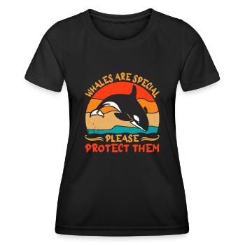 Orca marine biologist orca killer whale - Women's Functional T-Shirt - black - Front - AI Model Female 172 light (172cm)