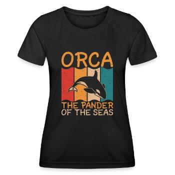 Orque Biologiste marin Épaulard épaulard - T-shirt sport Femme - noir - Devant - AI Model Female 172 light (172cm)