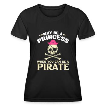 Corsaire de partie de crâne de pirate enfants - T-shirt sport Femme - noir - Devant - AI Model Female 172 light (172cm)