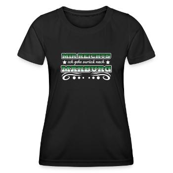 Marburger Spruch Marburg - Frauen Funktions-T-Shirt - Schwarz - Vorne - AI Model Female 172 light (172cm)