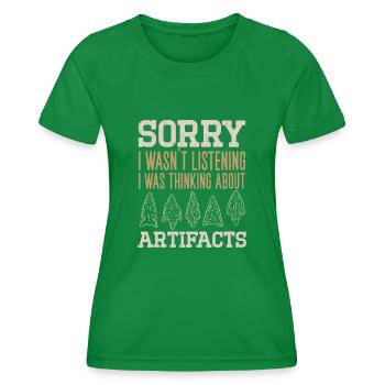 Arrowhead Hunting Pfeilspitzen Sammler - Frauen Funktions-T-Shirt - Kelly Green - Vorne - AI Model Female 172 dark (172cm)