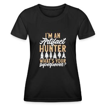 Arrowhead Hunting Pfeilspitzen Sammler - Frauen Funktions-T-Shirt - Schwarz - Vorne - AI Model Female 172 light (172cm)