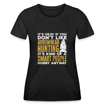Arrowhead Hunting Pfeilspitzen Sammler - Frauen Funktions-T-Shirt - Schwarz - Vorne - AI Model Female 172 light (172cm)