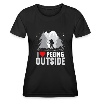 Outdoor Camping Wandern Backpacking - Frauen Funktions-T-Shirt - Schwarz - Vorne - AI Model Female 172 light (172cm)