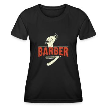 Barbershop Friseur Friseurin Barbier - Frauen Funktions-T-Shirt - Schwarz - Vorne - AI Model Female 172 light (172cm)